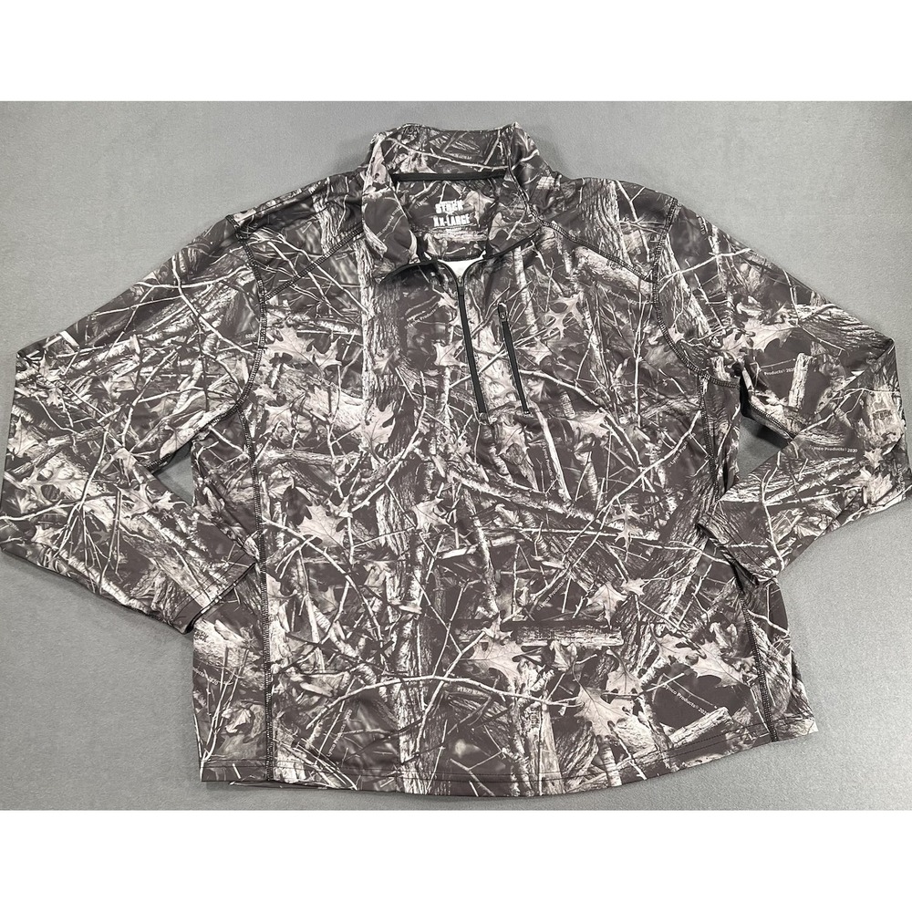 Hunter's Stock XX-Large Camo Shooting Shirt Black Gray Long Sleeve Performance
